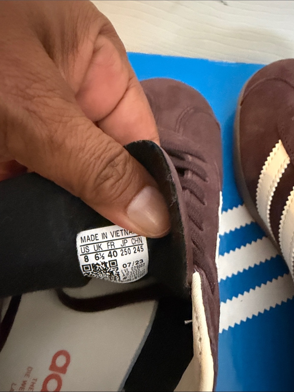 adidas Gazelle Womens Brown White Pink Suede Sneakers - Picture 5 of 6